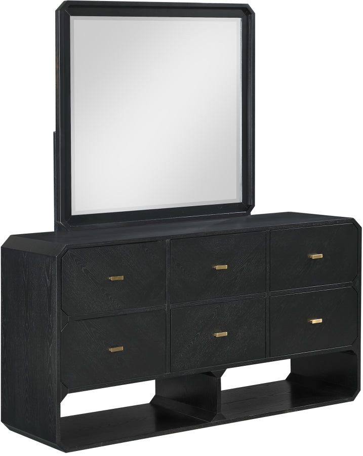 Parker Ash Veneer Dresser in Black from Meridian - Luna Furniture