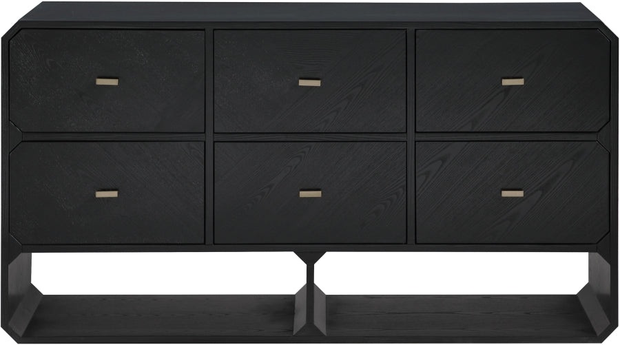 Parker Ash Veneer Dresser in Black from Meridian - Luna Furniture