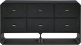 Parker Ash Veneer Dresser in Black from Meridian - Luna Furniture