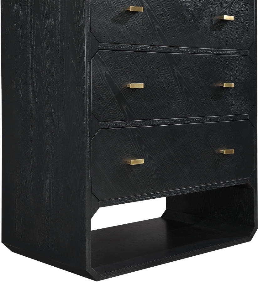 Parker Ash Veneer Dresser in Black from Meridian - Luna Furniture