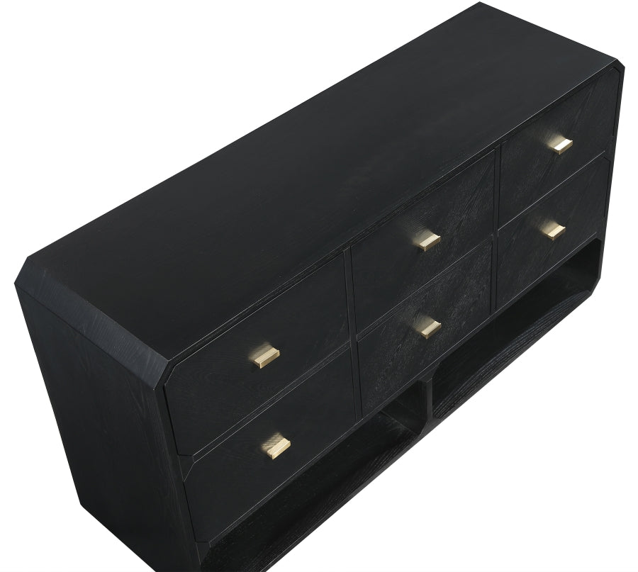 Parker Ash Veneer Dresser in Black from Meridian - Luna Furniture