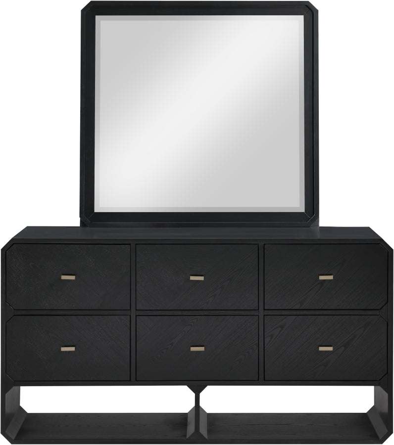 Parker Ash Veneer Dresser in Black from Meridian - Luna Furniture