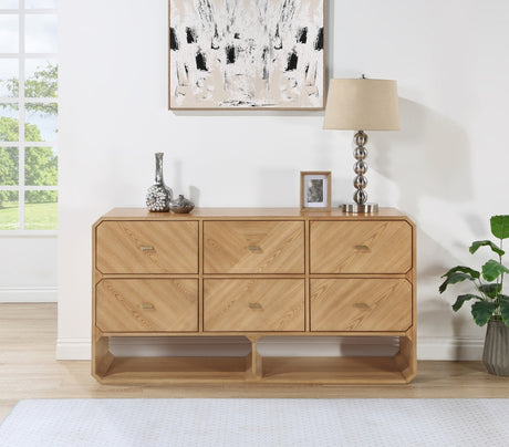 Parker Ash Veneer Dresser in Natural from Meridian - Luna Furniture