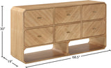 Parker Ash Veneer Dresser in Natural from Meridian - Luna Furniture