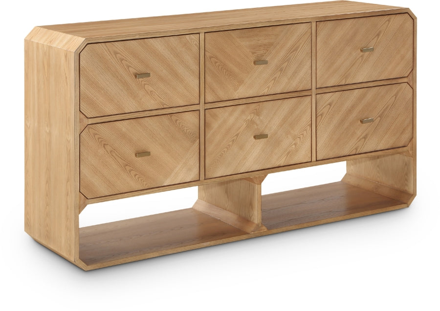 Parker Ash Veneer Dresser in Natural from Meridian - Luna Furniture