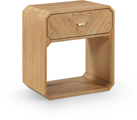 Parker Ash Veneer Nightstand in Natural from Meridian - Luna Furniture