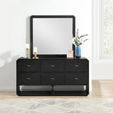 Parker Rubberwood Mirrors in Black from Meridian - Luna Furniture