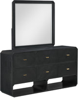 Parker Rubberwood Mirrors in Black from Meridian - Luna Furniture