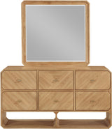 Parker Rubberwood Mirrors in Natural from Meridian - Luna Furniture