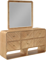 Parker Rubberwood Mirrors in Natural from Meridian - Luna Furniture