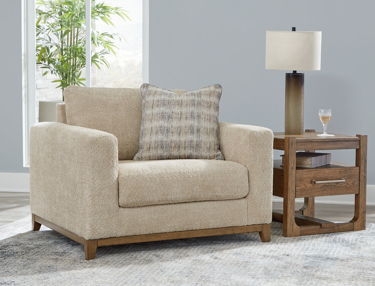 Parklynn Chair and Ottoman in Desert - PKG015434