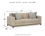 Parklynn Sofa, Loveseat, Chair and Ottoman in Desert from Ashley - Luna Furniture