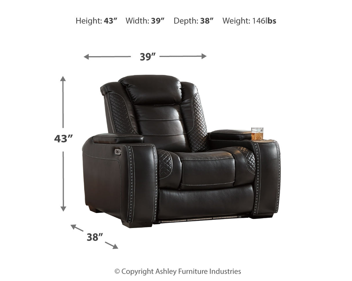 Party Time Sofa and Recliner in Midnight - PKG014108