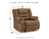 Partymate 2-Piece Sectional with Recliner in Brindle - PKG015101