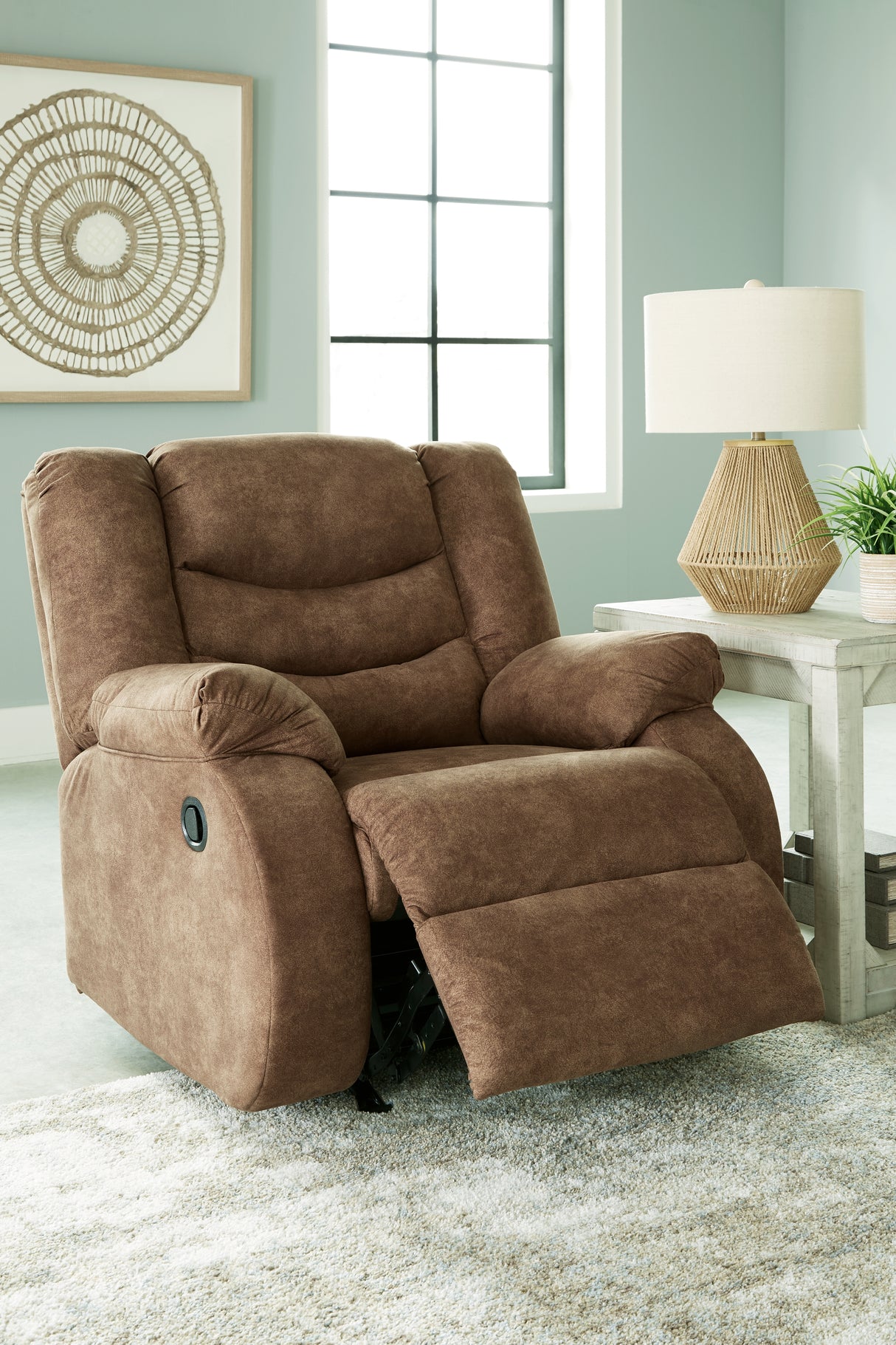 Partymate 2-Piece Sectional with Recliner in Brindle - PKG015101