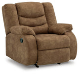 Partymate 2-Piece Sectional with Recliner in Brindle - PKG015101