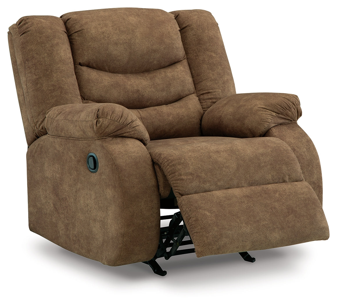 Partymate 2-Piece Sectional with Recliner in Brindle - PKG015101