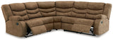 Partymate 2-Piece Sectional with Recliner in Brindle - PKG015102