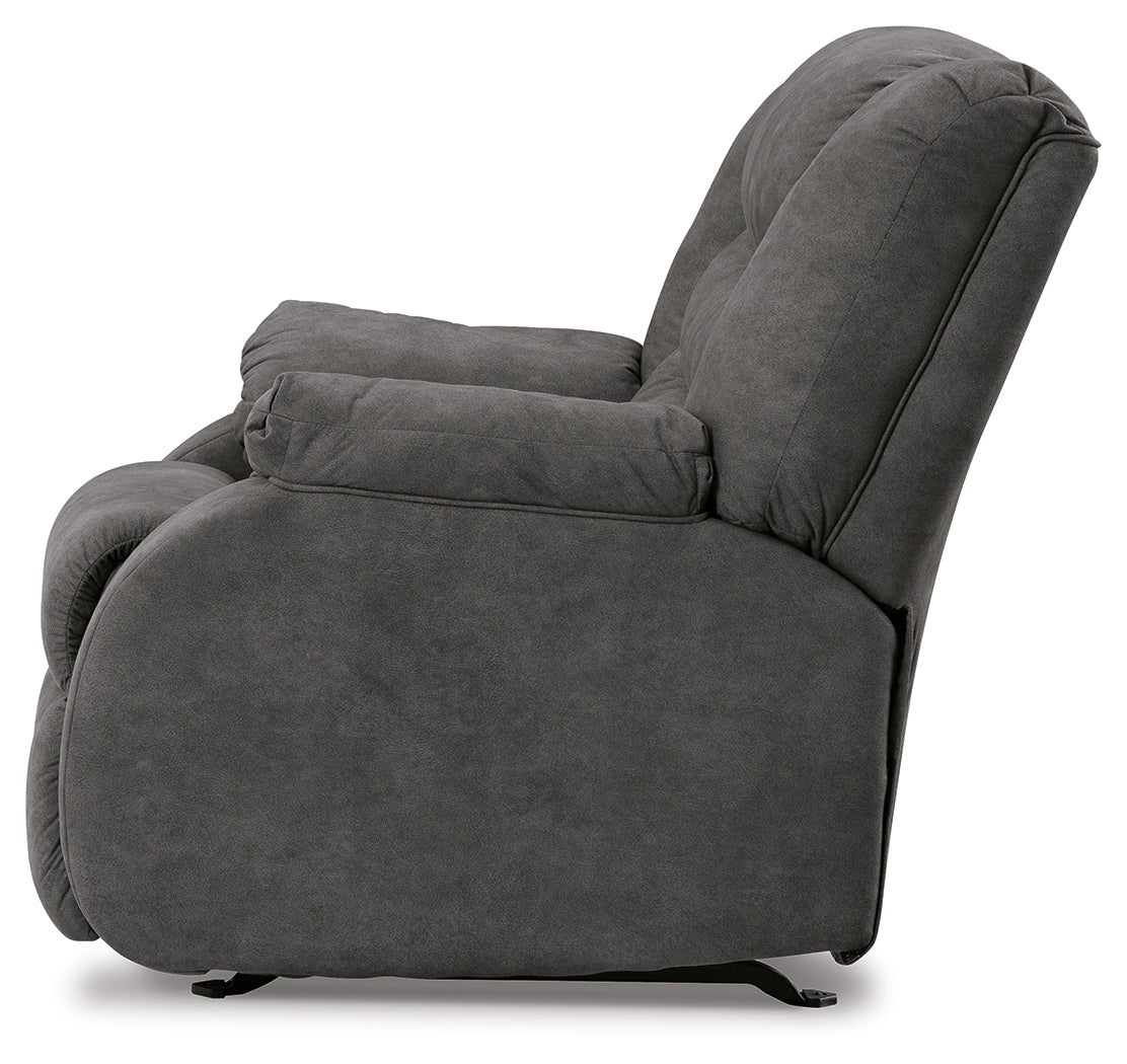 Partymate 2-Piece Sectional with Recliner in Slate - PKG015104