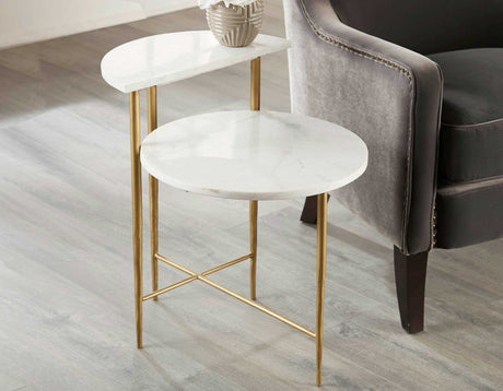 Patna White Marble Top Table from Steve Silver - Luna Furniture