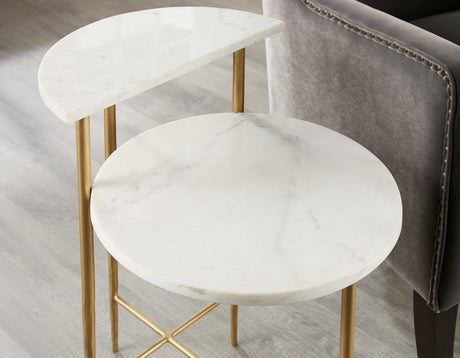 Patna White Marble Top Table from Steve Silver - Luna Furniture