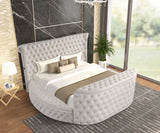 Patron Beige Platform Bed - Queen, King *King - PATRON BEIGE King