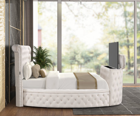 Patron Beige Queen Platform Bed from Happy Homes - Luna Furniture