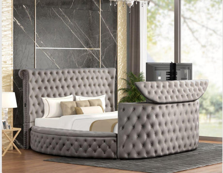 Patron Gray Platform Bed - Queen, King *King - PATRON GRAY King