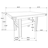 Patterson Mango Oak 5-Piece Counter Height Dining Set from Coaster - Luna Furniture