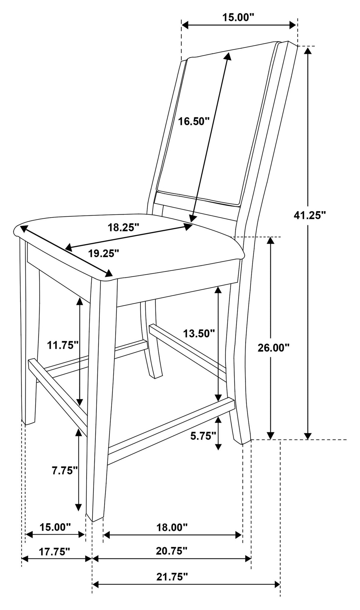 Patterson Mango Oak 7-Piece Counter Height Dining Set from Coaster - Luna Furniture