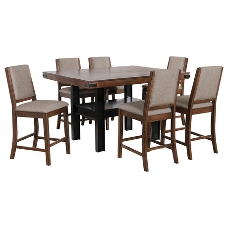 Patterson Mango Oak 7-Piece Counter Height Dining Set from Coaster - Luna Furniture