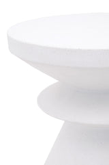 Pawn Accent Table in Ivory Concrete - 4612.IVO