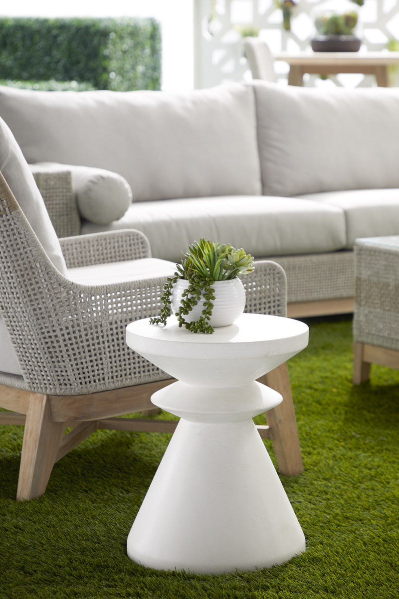 Pawn Accent Table in Ivory Concrete - 4612.IVO