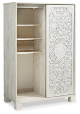 Paxberry Queen Panel Bed with Mirrored Dresser and Chest in Whitewash from Ashley - Luna Furniture