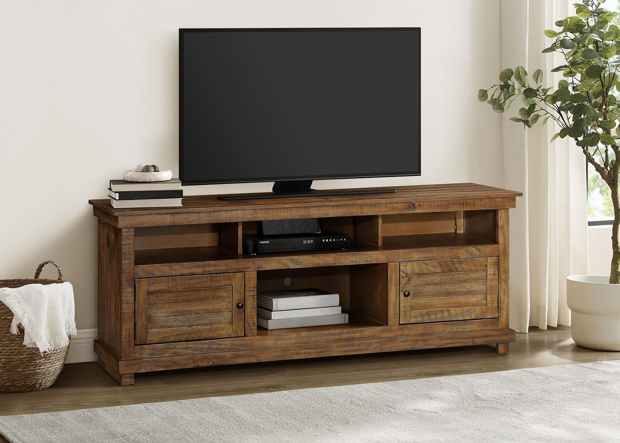  Payne 70-inch TV Stand Media Console Distressed Brown - 710043