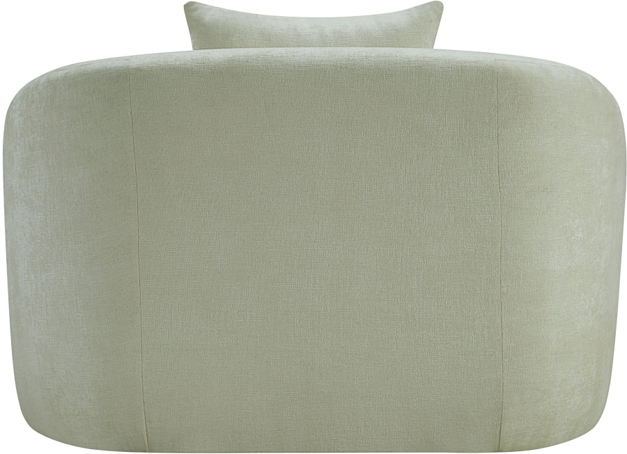 Penelope Chenille Fabric Upholstered Accent Chair in Mint from Meridian - Luna Furniture