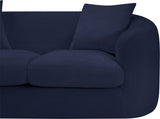 Penelope Chenille Fabric Upholstered Loveseat in Blue from Meridian - Luna Furniture