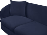 Penelope Chenille Fabric Upholstered Loveseat in Blue from Meridian - Luna Furniture