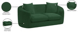 Penelope Chenille Fabric Upholstered Loveseat in Green from Meridian - Luna Furniture