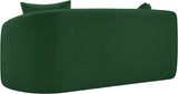 Penelope Chenille Fabric Upholstered Loveseat in Green from Meridian - Luna Furniture