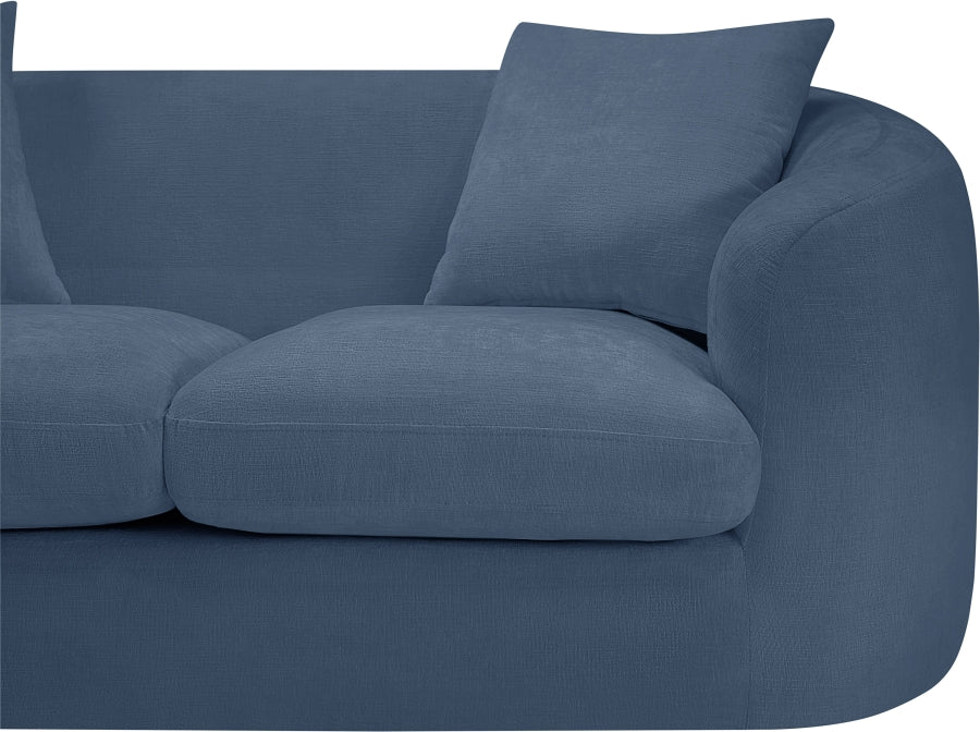 Penelope Chenille Fabric Upholstered Loveseat in Light Blue from Meridian - Luna Furniture