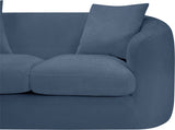 Penelope Chenille Fabric Upholstered Loveseat in Light Blue from Meridian - Luna Furniture