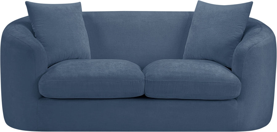 Penelope Chenille Fabric Upholstered Loveseat in Light Blue from Meridian - Luna Furniture