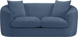 Penelope Chenille Fabric Upholstered Loveseat in Light Blue from Meridian - Luna Furniture