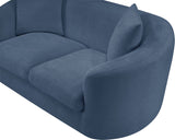 Penelope Chenille Fabric Upholstered Loveseat in Light Blue from Meridian - Luna Furniture