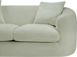 Penelope Chenille Fabric Upholstered Loveseat in Mint from Meridian - Luna Furniture