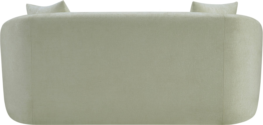 Penelope Chenille Fabric Upholstered Loveseat in Mint from Meridian - Luna Furniture