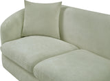 Penelope Chenille Fabric Upholstered Loveseat in Mint from Meridian - Luna Furniture