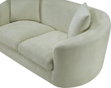 Penelope Chenille Fabric Upholstered Loveseat in Mint from Meridian - Luna Furniture