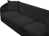 Penelope Chenille Fabric Upholstered Sofa in Black from Meridian - Luna Furniture